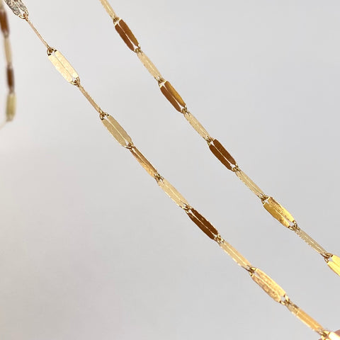 Cadena ● Flor Espejo Oro amarillo 18k +2 / 1,45 Gr / 1,7 mm / 45 Cm *
