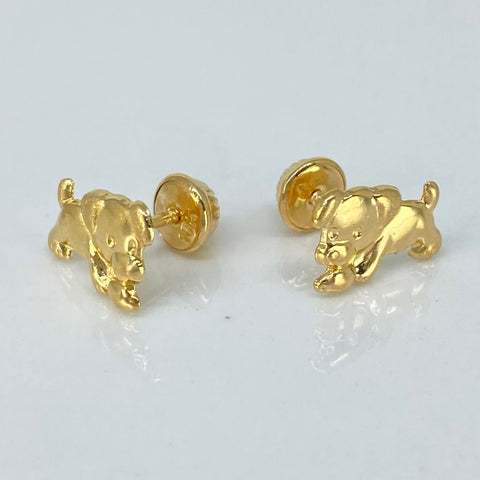 Topos Perro Oro amarillo 18k 0,85 Gr / 10 mm *