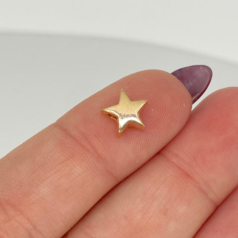 Herraje Estrella Oro amarillo 18k 0,67 Gr / 1 Cm  *