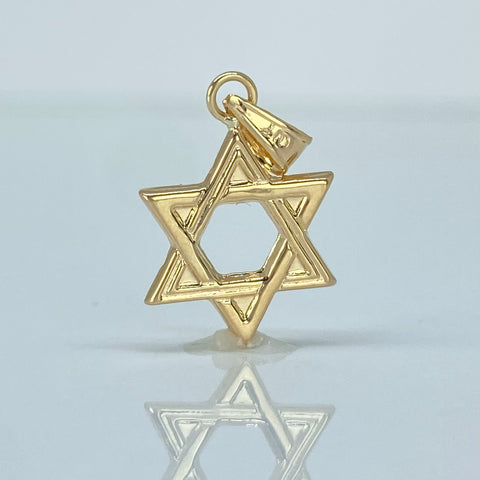 Dije Estrella De David Oro amarillo 0,56 Gr / 2,1 Cm *