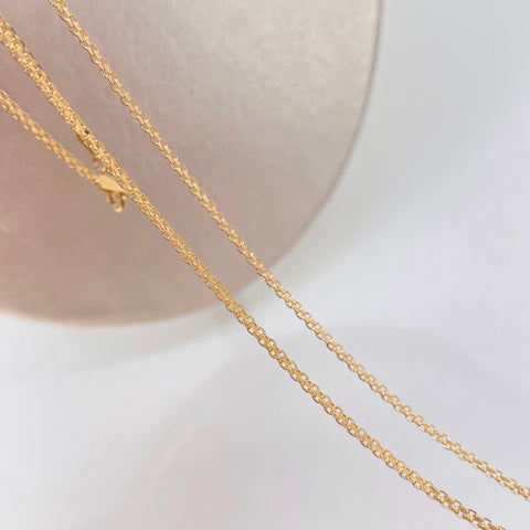 Cadena ● China Oro amarillo 18k 2,15 Gr / 1,4 mm / 45 Cm †