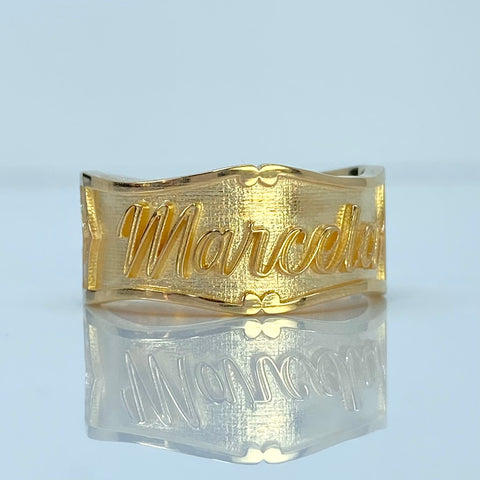 Anillo Nombre Con Circones POR FABRICACION Oro amarillo 18k / Talla 7 / 7,88 Gr *