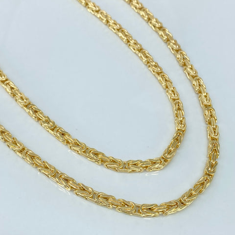 Cadena ● Punto Peruano Oro amarillo 18k +3 / 27,95 Gr / 3,3 mm / 60 Cm *