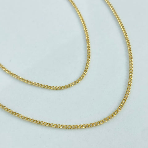 Cadena ● Cubana Oro amarillo 18k 1,5 Gr / 1,2 mm / 60 Cm *