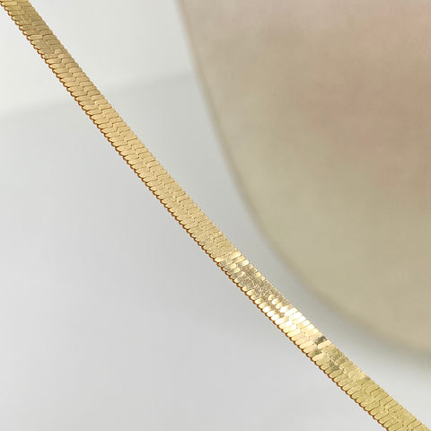 Pulso ● Espejo Diamantado Oro amarillo 18k +3 / 4,45 Gr / 3 mm / 18 Cm