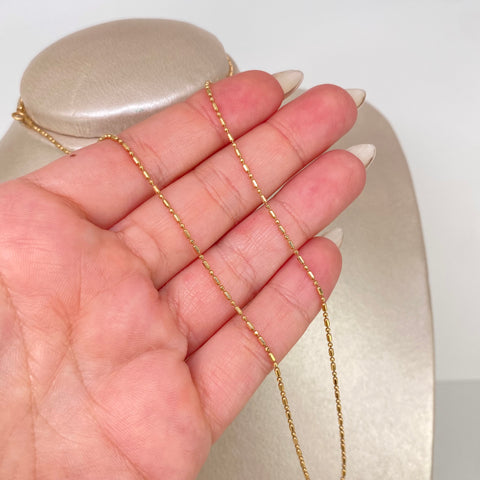 Cadena ● Palito Bolita Oro amarillo 18k +3 / 2,8 Gr / 1,1 mm / 45 Cm †