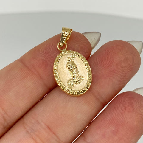 Dije Virgen Santa Maria Oro amarillo 18k 0,9 Gr / 2,5 Cm *