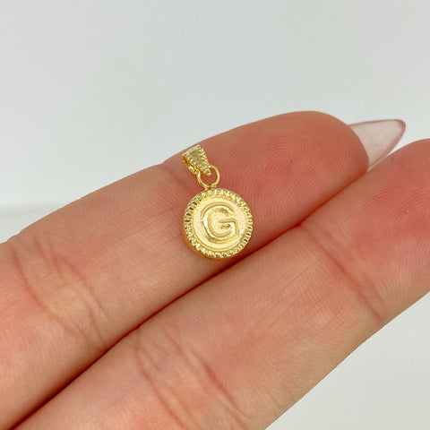 Dije Letra G Diamantada Oro amarillo 18k 0,43 Gr / 1,5 Cm  *