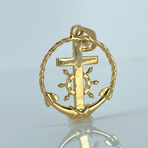 Dije Ancla Timon Oro amarillo 18k 2,4 Gr / 2,8 Cm *