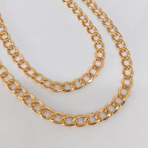 Cadena ● Cubana Oro amarillo 18k 12,02 Gr / 5,2 mm / 60 Cm *