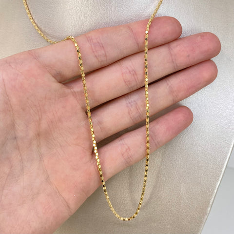 Cadena ● Cola Raton Oro amarillo 18k +3 / 3,8 Gr / 1,6 mm / 50 Cm *