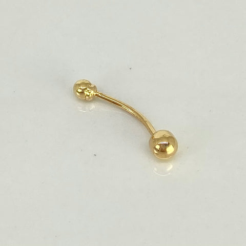 Piercing Bolas / Oro Amarillo 18k (Joya) / 0,41 gr / 3/4mm / (Ombligo) *