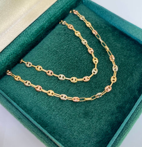 Cadena GC Tres oros 18k 4,46 Gr / 3 mm / 46,5 Cm