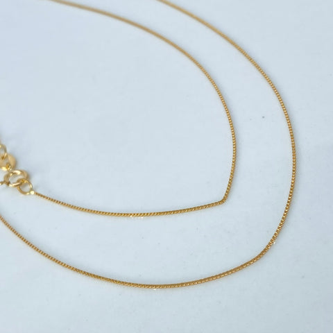 Cadena ● Veneciana Oro amarillo 18k 1,1 Gr / 0,5 mm / 50 Cm