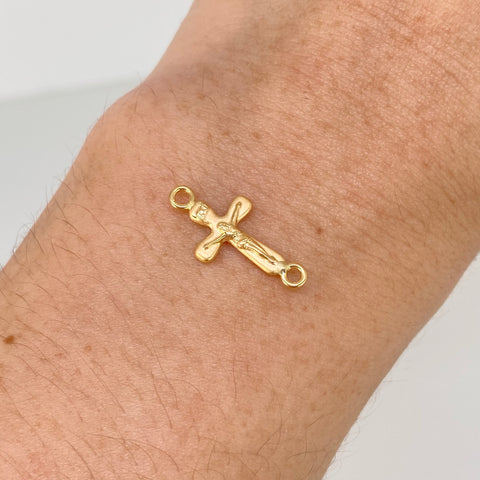 Herraje Cruz Cristo Oro amarillo 0,35 Gr / 2 Cm *