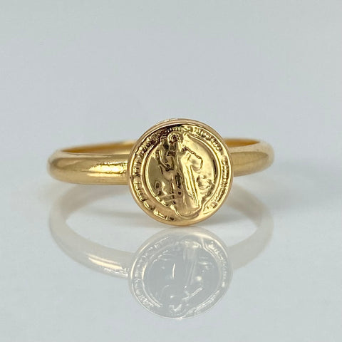 Anillo San Benito Oro amarillo 18k / Talla 7 / 1,05 Gr