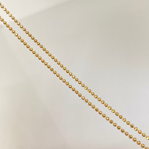 Cadena ● Mini Militar Oro amarillo 18k +3 / 3,08 Gr / 1,1 mm / 50 Cm *