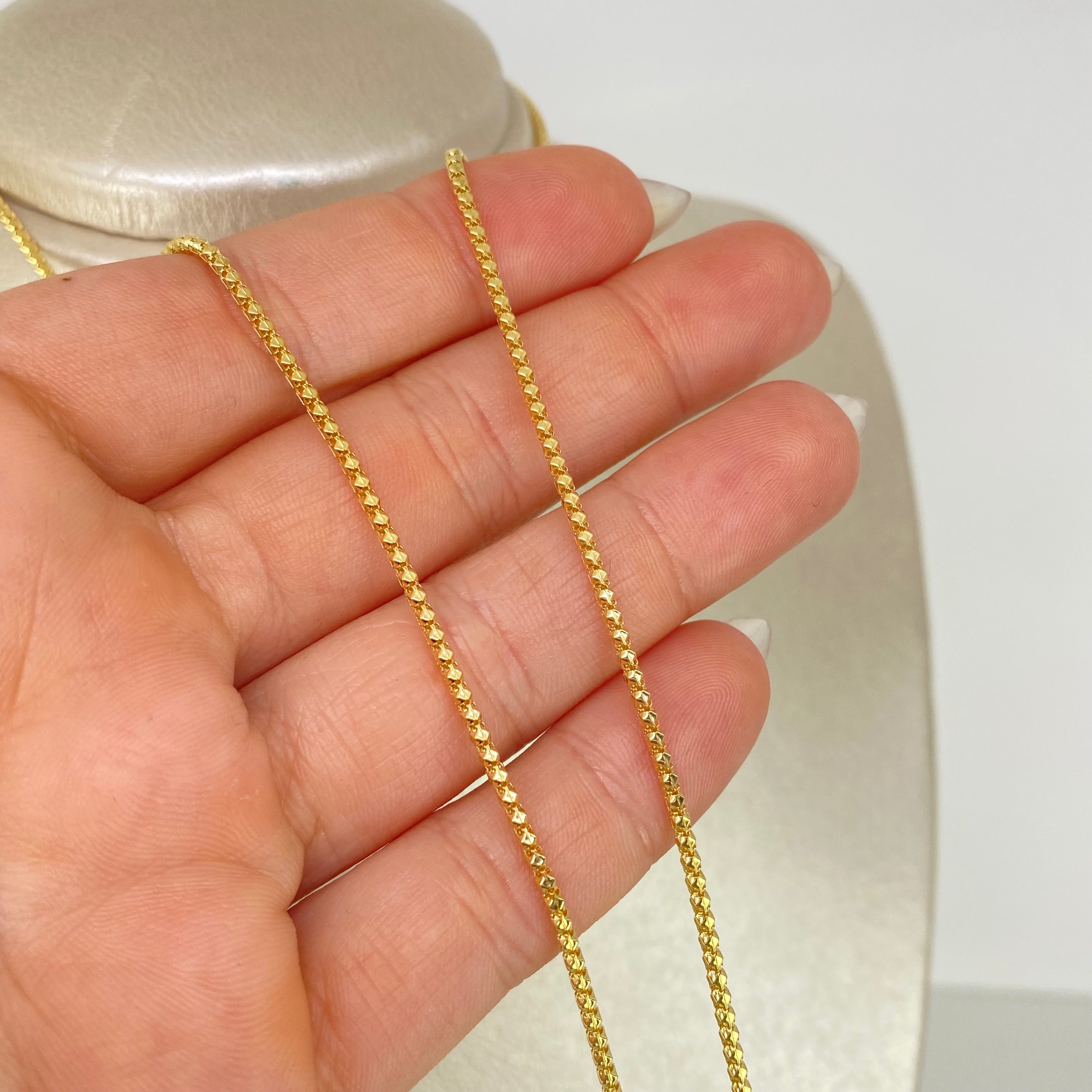 Cadena Cola Raton Rombos Oro amarillo 18k +3 / 3,93 Gr / 1,5 mm / 50 ...