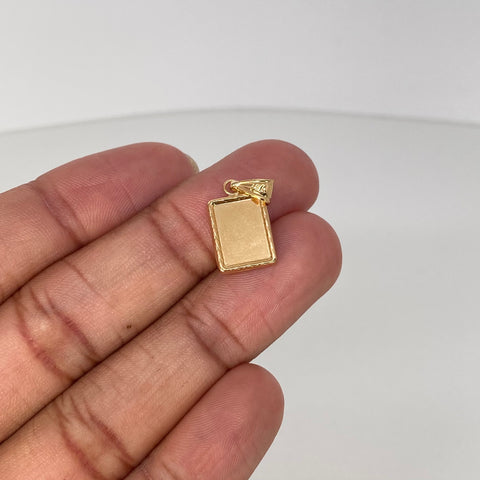 Dije Placa Rectangular Oro amarillo 0,9 Gr / 2,2 Cm