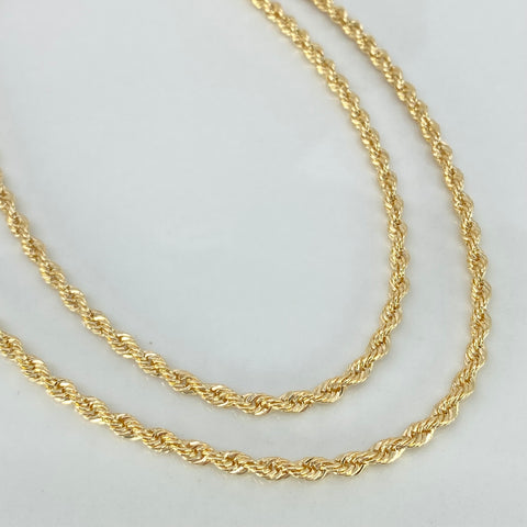 Cadena ● Lazo Oro amarillo 18k +1 / 3,9 Gr / 3 mm / 60 Cm †