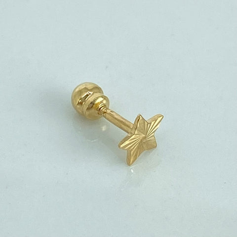 Piercing Estrella Diamantada / Oro Amarillo 18k (Joya) / 0,3gr / 5mm / (Oreja)