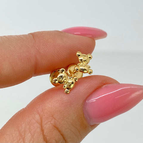 Topos Oso Oro amarillo 18k 0,82 Gr / 5,7 mm *
