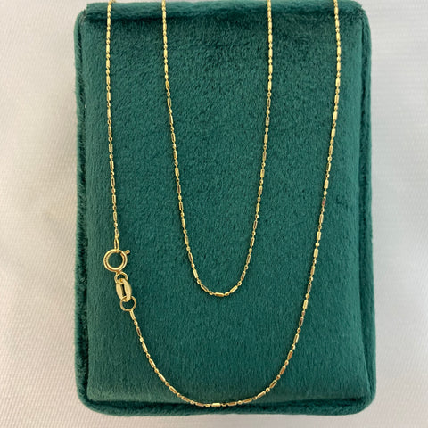 Cadena Italy Palito Bolita Oro amarillo 18k 1,45 Gr / 0,7 mm / 45 Cm