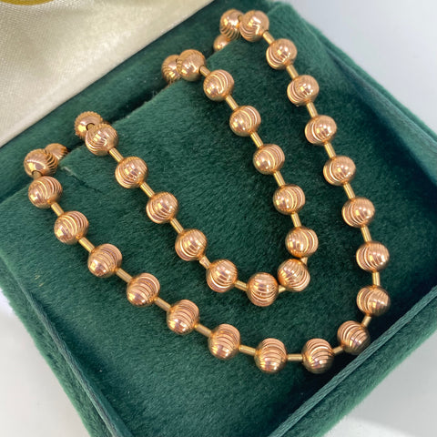 Cadena Italy Militar Luna Oro rosa 18k +2 / 34,45 Gr / 6 mm / 60 Cm *