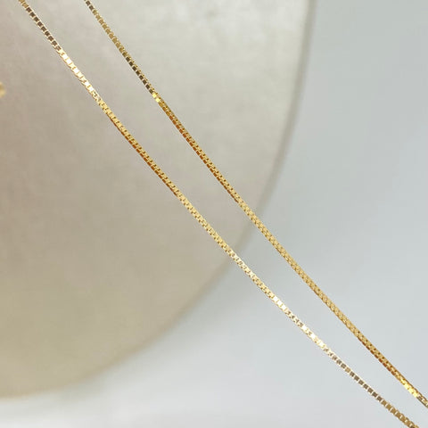 Cadena ● Veneciana Oro amarillo 18k +1 / 1,1 Gr / 0,5 mm / 50 Cm *