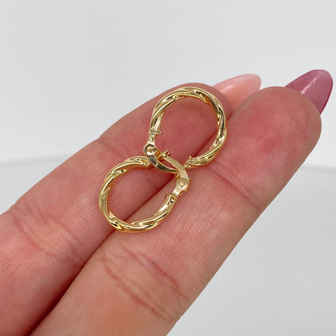 Candongas Entorchadas Oro amarillo 1 Gr / 1,6 Cm