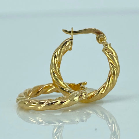 Candongas Melcochas Oro amarillo 1,15 Gr / 1,6 Cm †