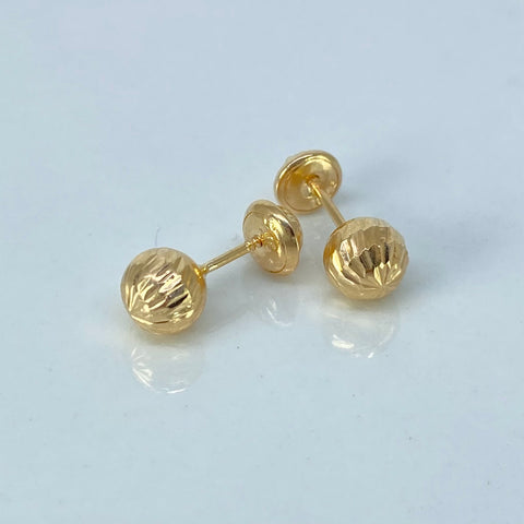Topos Bolas Diamantadas Oro amarillo 0,79 Gr / 6 mm *