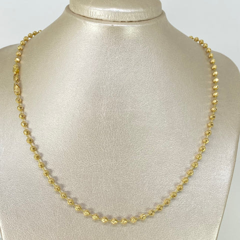Cadena Militar Diamantado Luna NAC ESP  Oro amarillo 18k +1 / 12,5 Gr / 3,7 mm / 50 Cm *