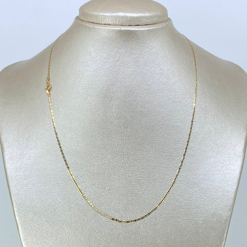 Cadena ● Escalera Plana Oro amarillo 18k 1,41 Gr / 1,2 mm / 45 Cm *