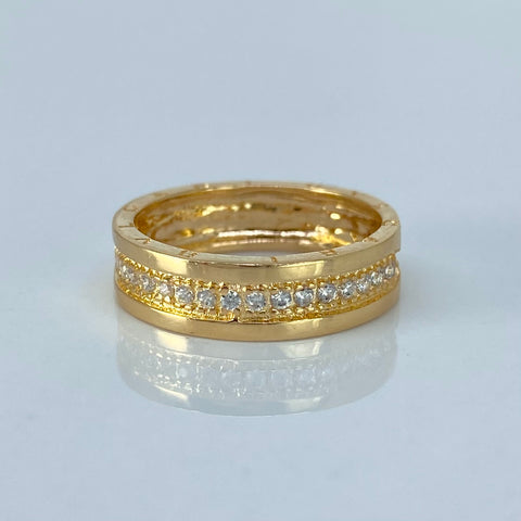 Anillo BV Circones Blancos Oro amarillo / Talla 5 1/2 / 3,47 Gr / 5 mm *