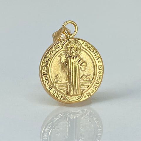 Dije San Benito Oro amarillo 18k 1,2 Gr / 2,4 Cm