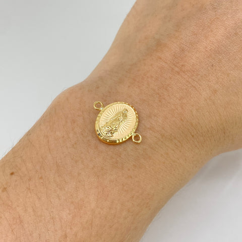 Herraje Virgen Guadalupe Oro amarillo 18k 0,85 Gr / 1,8 Cm †