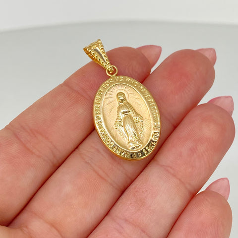 Dije Virgen Milagrosa Oro amarillo 18k 2,5 Gr / 4,6 Cm *