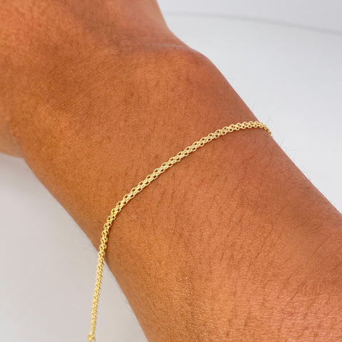 Pulso ● Chino Oro amarillo 18k +1 / 1,10 Gr / 1,8 mm / 20,3 Cm *