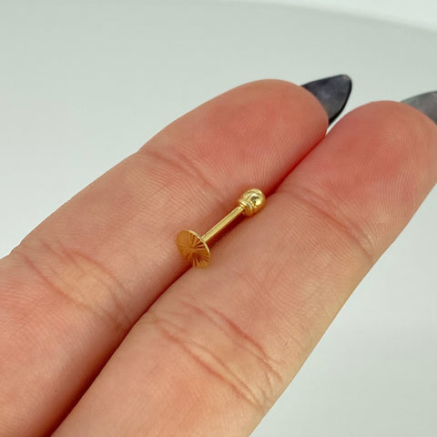 Piercing Circulo Diamantado / Oro Amarillo 18k (Joya) / 0,35gr / 5mm / (Oreja)