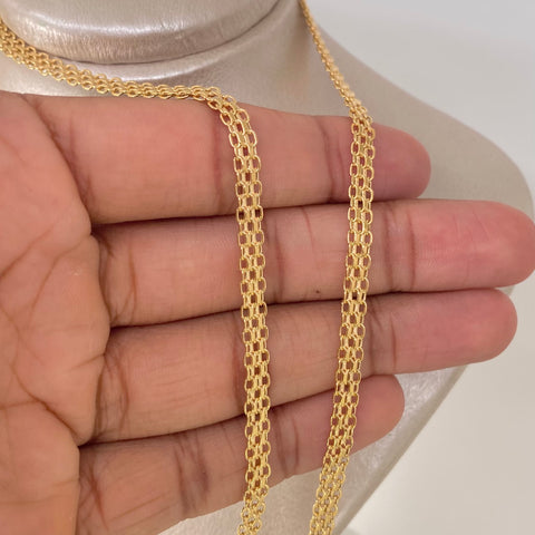 Cadena ● China Oro amarillo 18k 8,05 Gr / 4,6 mm / 50 Cm †