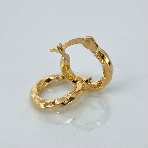 Candongas Melcochas Oro amarillo 18k 1 Gr / 1,4 Cm †