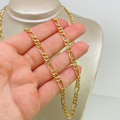 Cadena ● Tres Por Uno 3X1 CT Oro amarillo 18k 13,70 Gr / 4 mm / 60 Cm *