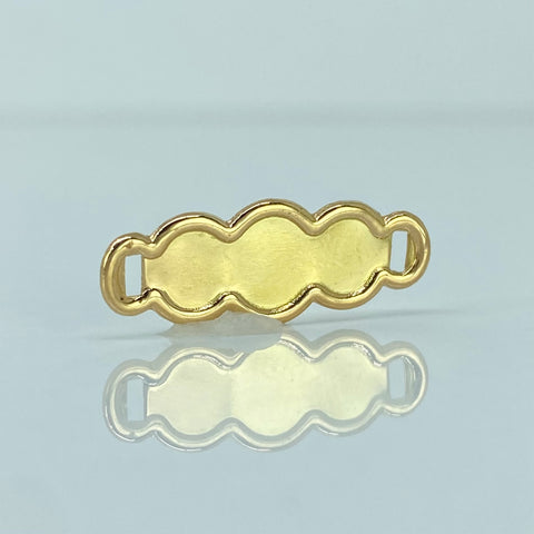 Herraje Placa Nube Oro amarillo 18k 0,42 Gr / 2,2 Cm †
