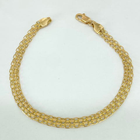 Pulso ● Chino Oro amarillo 18k +1 / 5,12 Gr / 5 mm / 20 Cm †