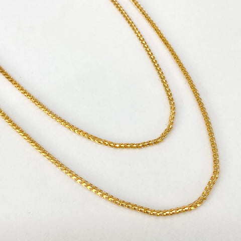 Cadena ● Franco Oro amarillo 18k +2 / 5,7 Gr / 1,3 mm / 60 Cm *