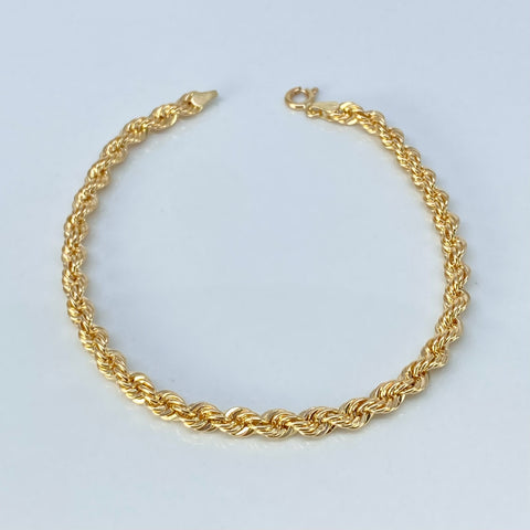 Pulso ● Lazo Oro amarillo 18k +1 / 4,9 Gr / 4,3 mm / 21,3 Cm *