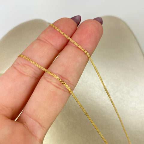 Cadena ● Mini China Oro amarillo 18k 2,31 Gr / 1,1 mm / 60 Cm *