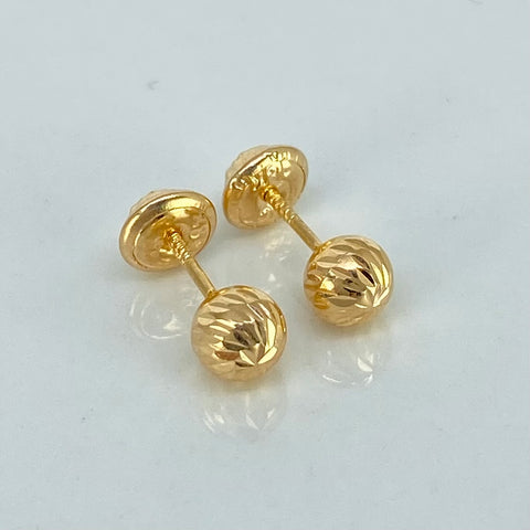 Topos Bolas Diamantadas Oro amarillo 18k 0,6 Gr / 5 mm