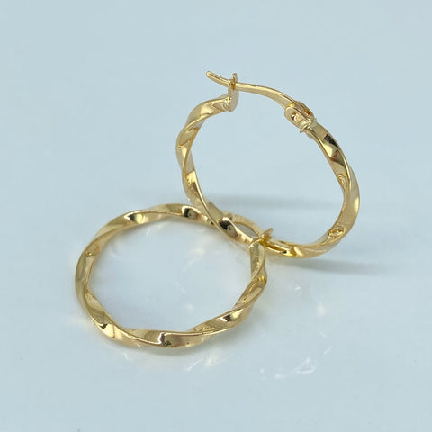 Candongas Melcochas Oro amarillo 1,7 Gr / 2,6 Cm